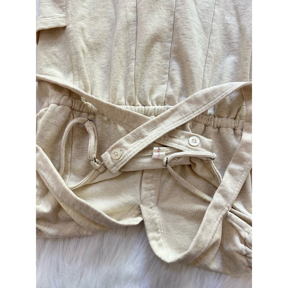 Daily Practice by Anthropologie Playa del Amore Romper Light Sand Size Small - Picture 5 of 11